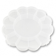 Pr&eacute;sentoir bijoux bo&icirc;te de rangement 13 cases fleur Transparent