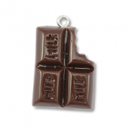 Pendentifs en r&eacute;sine chocolat Marron fonc&eacute;
