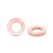 Perles coquillage 15mm rond Rose
