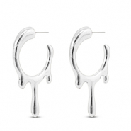 Appr&ecirc;ts en m&eacute;tal DQ boucles d'oreilles Argent&eacute; antique (sans nickel)