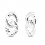 Appr&ecirc;ts en m&eacute;tal DQ boucles d'oreilles Argent&eacute; antique (sans nickel)
