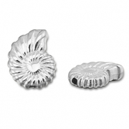 Perles en m&eacute;tal DQ coquille Argent&eacute; antique (sans nickel)