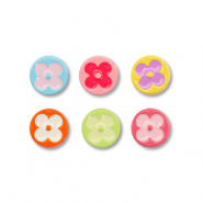 Perles en m&eacute;tal &eacute;maill&eacute;e rond Multicolore