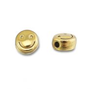 Perles en acier Inox smiley Dor&eacute;