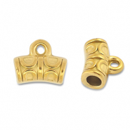 Perles en acier Inox tube avec anneau Dor&eacute;