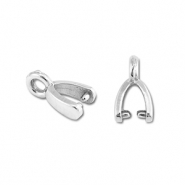 Appr&ecirc;ts en acier Inox b&eacute;li&egrave;re pour breloque Argent&eacute;