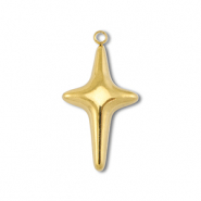 Breloques en acier Inox croix Dor&eacute;