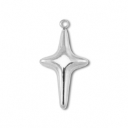 Breloques en acier Inox croix Argent&eacute;