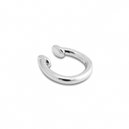 Boucles d'oreilles en acier inox ear cuff Argent&eacute;