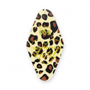 Pendentifs accroche-regard léopard "Heartbreak Hotel Room 069" Jaune-marron-noir