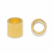 Appr&ecirc;ts en m&eacute;tal DQ perles &agrave; &eacute;craser tube Dor&eacute; (sans nickel)