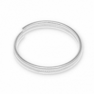 Appr&ecirc;ts en m&eacute;tal DQ anneau double Argent&eacute; antique (sans nickel)