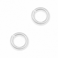 Appr&ecirc;ts en m&eacute;tal DQ anneau bris&eacute; Argent&eacute; antique (sans nickel)