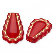 Perles acryliques goutte Rouge-dor&eacute;