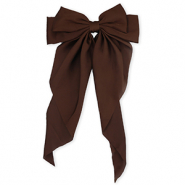 Accessoires pour cheveux barrette avec n&oelig;ud Marron fonc&eacute;