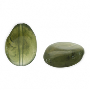 Perles acryliques goutte Vert olive