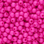 Perles acryliques 4 mm brillant Rose magenta