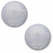 Cabochon classique 20mm Polaris Elements Jais Bleu ciel