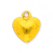 Breloques en m&eacute;tal petites cloches c&oelig;ur Dor&eacute;