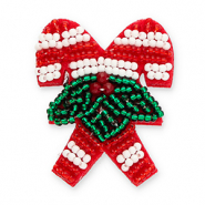Broches sucres d'orge avec d&eacute;coration de No&euml;l Rouge-vert-blanc
