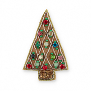 Broches sapin de No&euml;l Marron clair-multicolore