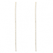 M&eacute;tal TQ laiton boucles d'oreilles / puces d&rsquo;oreilles avec strass Dor&eacute;-cristal