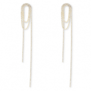 Boucles d'oreilles / puces d&rsquo;oreilles en laiton Eco-brass&reg; avec strass Dor&eacute;-cristal