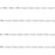 Appr&ecirc;ts en acier Inox cha&icirc;ne maille jaseron Argent&eacute;