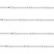 Appr&ecirc;ts en acier Inox cha&icirc;ne maille jaseron barre Argent&eacute;