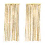 Boucles d'oreilles / puces en acier Inox Dor&eacute;