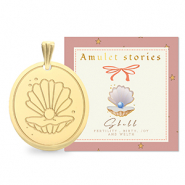 BY31&reg; Breloques en acier Inox coquillage Dor&eacute;