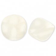 Perles acryliques organique Blanc cass&eacute;