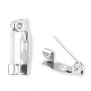 Appr&ecirc;ts en acier inox &eacute;pingle pour broche Argent&eacute;