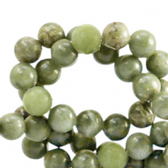 Pierres naturelles Serpentine 8mm Vert olive