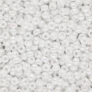 Perles de rocailles Miyuki 8/0 Opaque Ab White 8-471