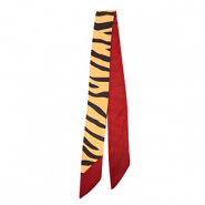 Bandana foulard avec imprim&eacute; zebra Camel-marron fonc&eacute;-rouge rouille