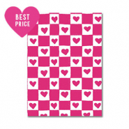 BY31&reg; Cartes &agrave; bijoux coeur Blanc-fuchsia
