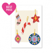 Cartes &agrave; bijoux d&eacute;corations de No&euml;l Blanc-rouge-bleu