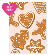 Cartes &agrave; bijoux  "Best wishes" Rose-marron