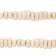 Perles en c&eacute;ramique en forme de galet Beige semoule clair