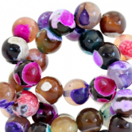 Pierres naturelles Agate 8mm Multicolore