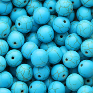 Perles en c&eacute;ramique 12&nbsp;mm Bleu