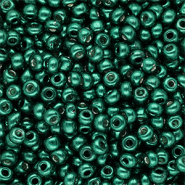 Perles de rocailles 6/0 (4 mm) Vert sarcelle brillance métallique