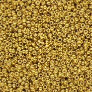 Perles de rocailles 12/0 (2 mm) Doré jaune brillance métallique