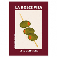 BY31® Cartes à bijoux "La dolce vita" Rouge bordeaux-blanc cassé-vert olive-orange