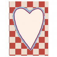 BY31® Cartes à bijoux coeur Crème-rouge-rouge bordeaux-bleu clair