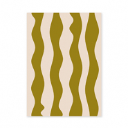 BY31® Cartes à bijoux vagues Vert olive-crème