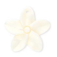 Pendentifs coquillage specials fleur Blanc