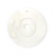 Pendentifs coquillage specials spirale Blanc
