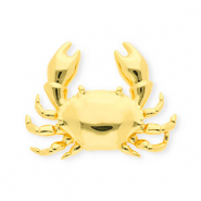 Breloques en laiton Eco-brass&reg; crabe Dor&eacute;